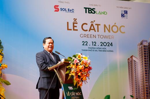 Buổi lễ cất nóc dự án Green Tower tại Dĩ An của TBS Land